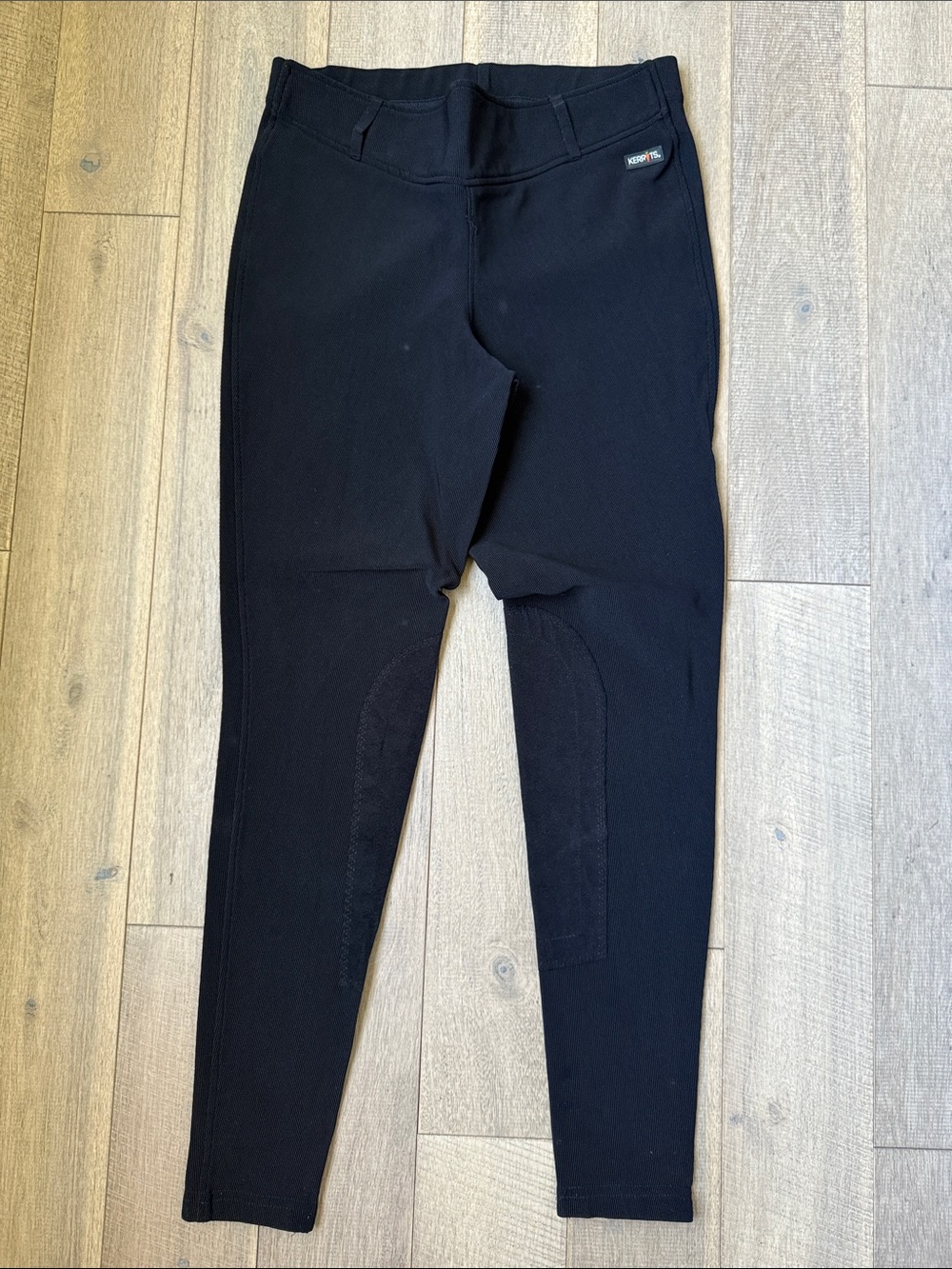Kerrits Ribbed Equestrian Suede Knee Patch Riding Leggings